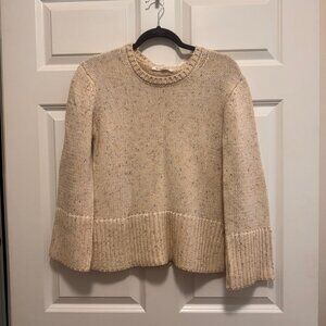 Workshop Republic Speckled Knit Sweater Small Flare Sleeve